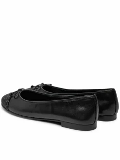 Ballerine Cap-Toe Pave Ballet 166214 Nero