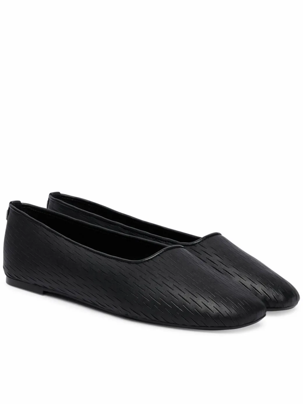 Ballerine Oblique Ballerina Cut Lth HW0HW03033 Nero