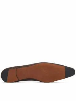 Ballerine Suede Lace-Up Pointed Ballet Flat 818P15775001 Marrone