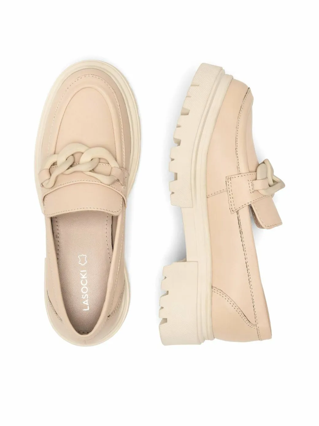 Chunky loafers EST-DONNA-12 Beige