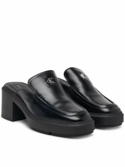 Ciabatte Block Heel Mule Lth Hdw HW0HW03175 Nero