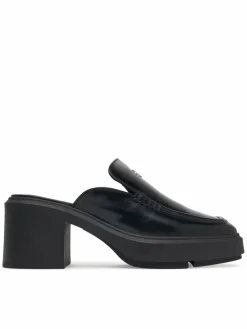 Ciabatte Block Heel Mule Lth Hdw HW0HW03175 Nero
