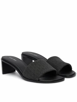Ciabatte Block Heel Sandal Aop HW0HW03016 Nero