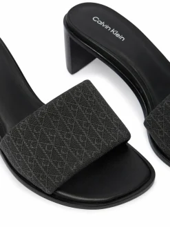 Ciabatte Block Heel Sandal Aop HW0HW03016 Nero
