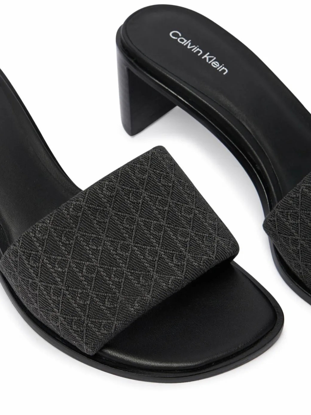 Ciabatte Block Heel Sandal Aop HW0HW03016 Nero