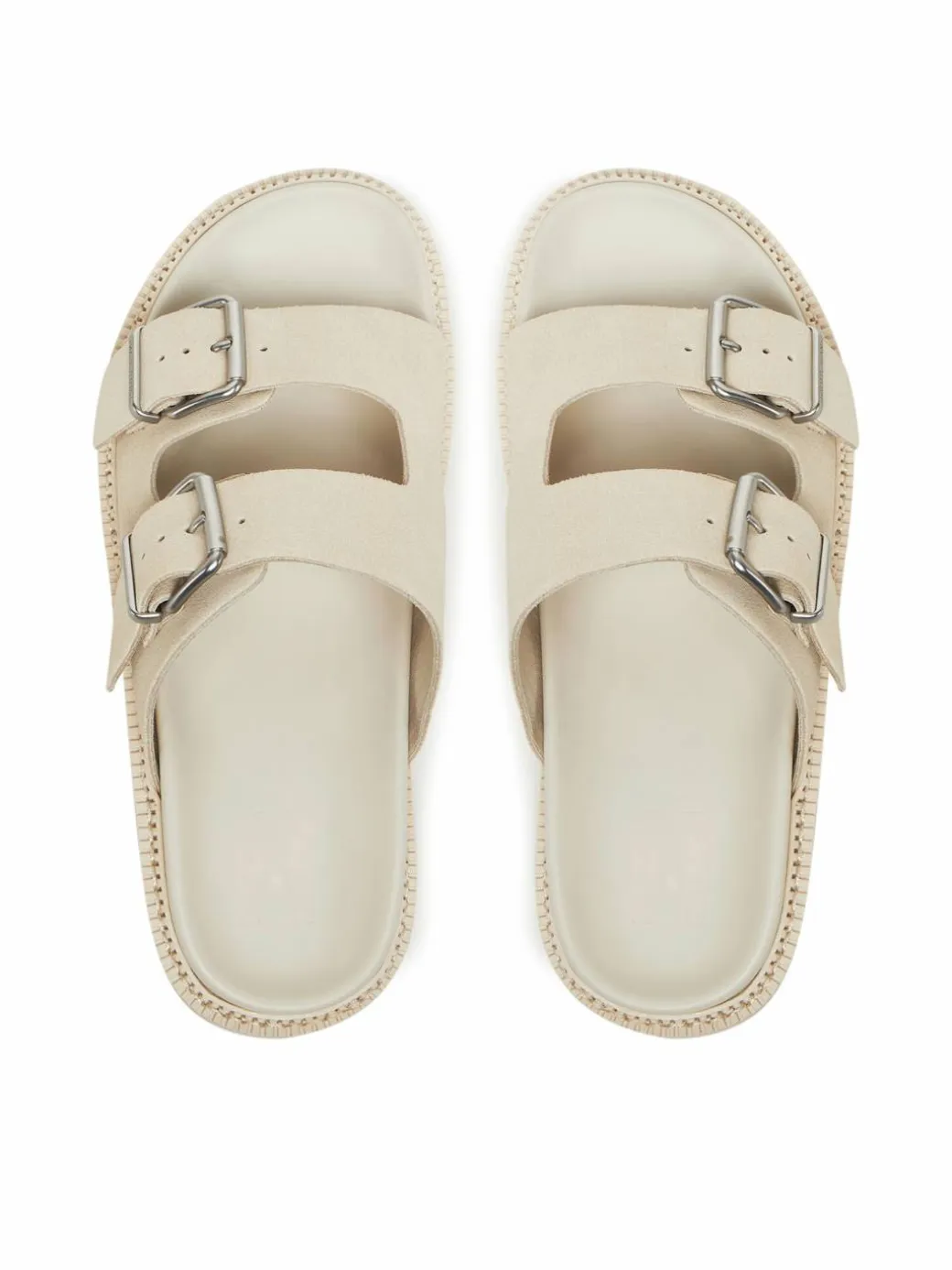 Ciabatte Double Strap Sandal Suede EN0EN02797 Écru