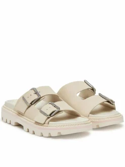 Ciabatte Double Strap Sandal Suede EN0EN02797 Écru