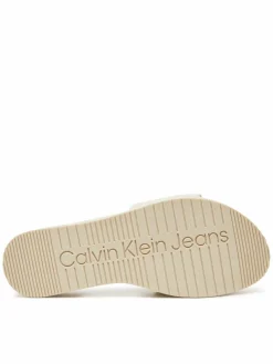Ciabatte Flatform Sandal Slide In Nylon YW0YW01791 Écru