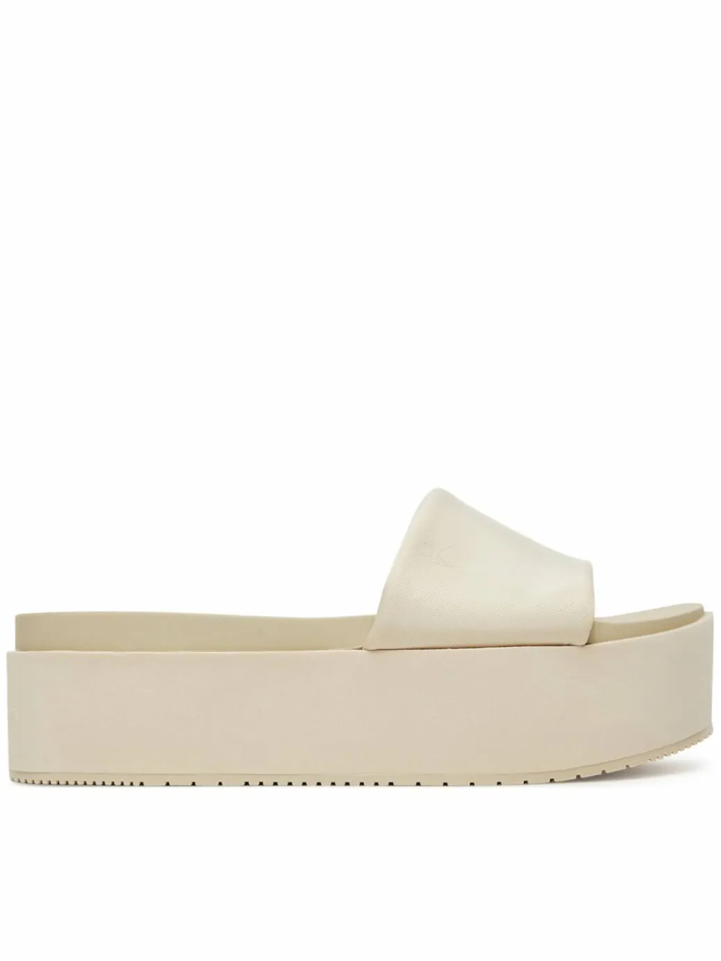 Ciabatte Flatform Sandal Slide In Nylon YW0YW01791 Écru