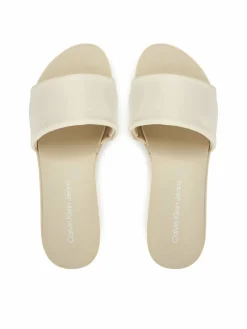 Ciabatte Flatform Sandal Slide In Nylon YW0YW01791 Écru