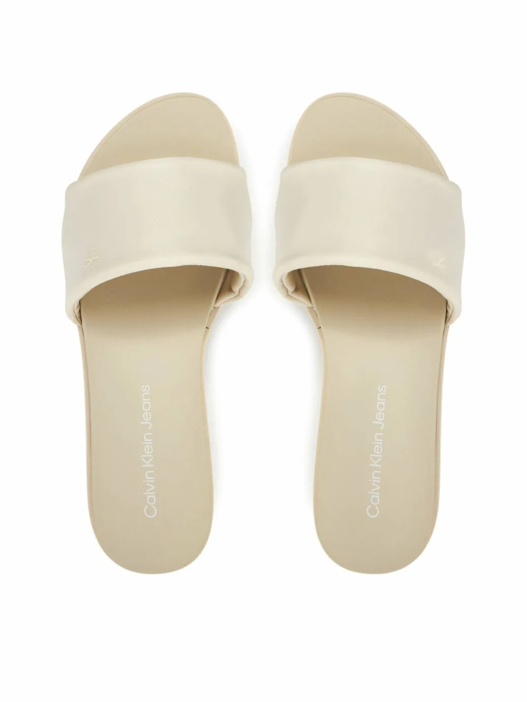 Ciabatte Flatform Sandal Slide In Nylon YW0YW01791 Écru