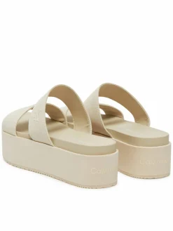 Ciabatte Flatform Sandal Webbing In YW0YW01789 Écru