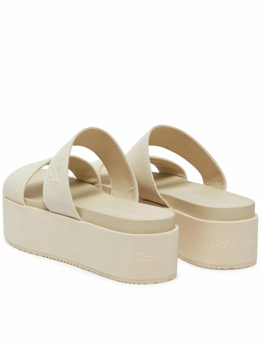 Ciabatte Flatform Sandal Webbing In YW0YW01789 Écru