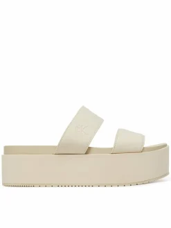 Ciabatte Flatform Sandal Webbing In YW0YW01789 Écru