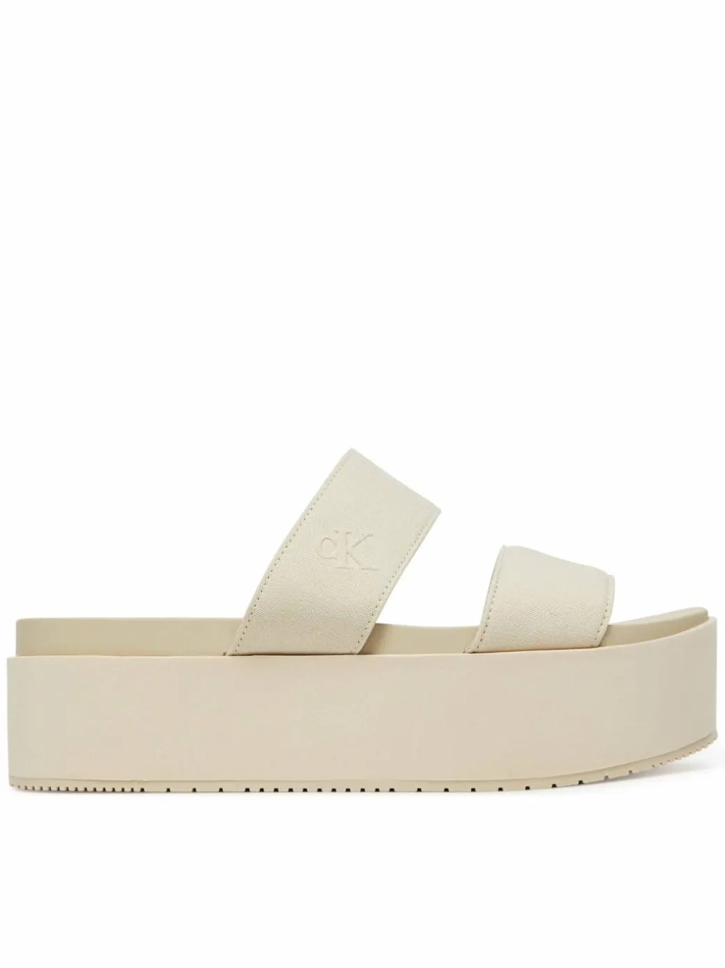 Ciabatte Flatform Sandal Webbing In YW0YW01789 Écru