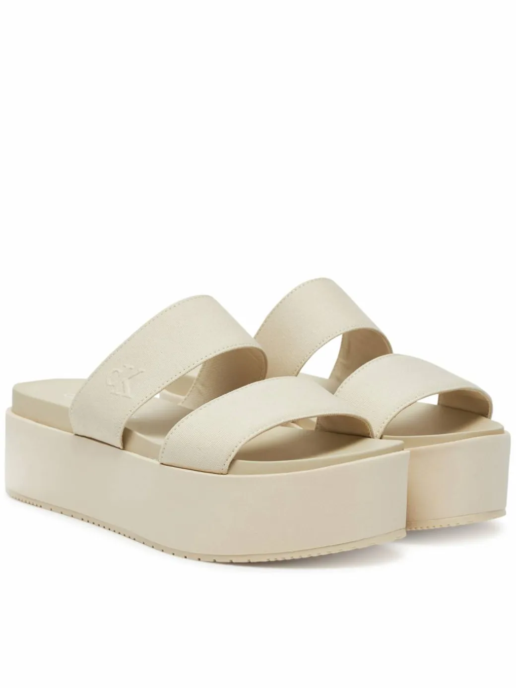 Ciabatte Flatform Sandal Webbing In YW0YW01789 Écru