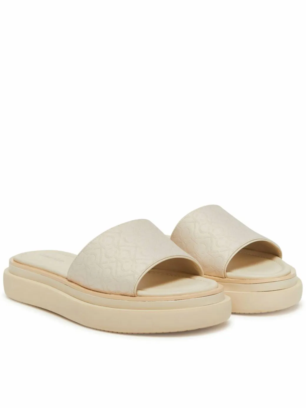 Ciabatte Flatform Slide Jacq HW0HW02461 Écru