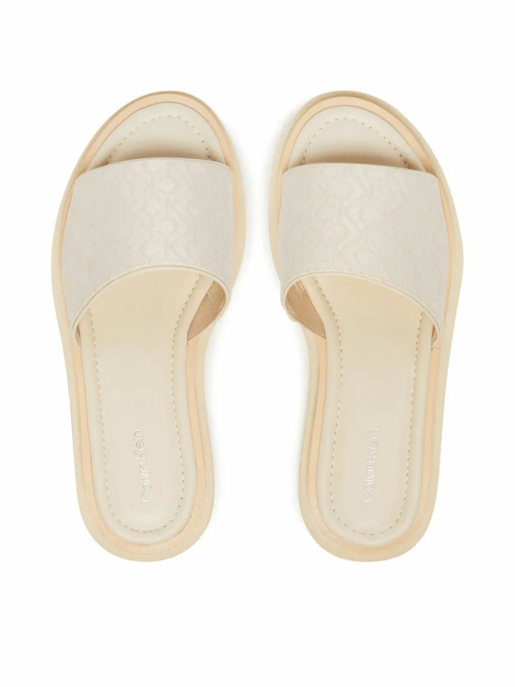 Ciabatte Flatform Slide Jacq HW0HW02461 Écru