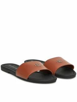 Ciabatte Flat Sandal Slide Mg YW0YW01697 Marrone