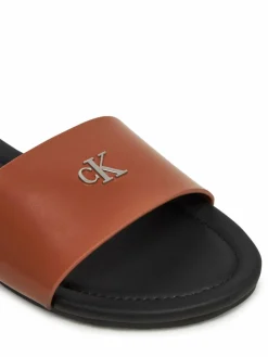 Ciabatte Flat Sandal Slide Mg YW0YW01697 Marrone