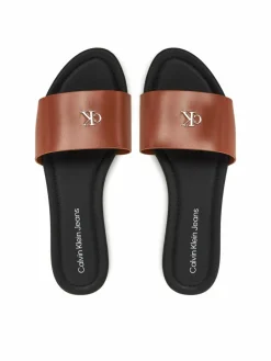 Ciabatte Flat Sandal Slide Mg YW0YW01697 Marrone
