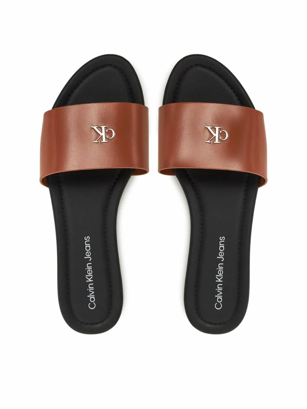 Ciabatte Flat Sandal Slide Mg YW0YW01697 Marrone
