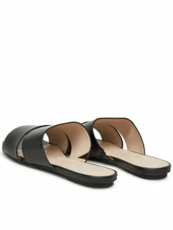 Ciabatte Flat Slide - Lth 2 Straps HW0HW02365 Nero