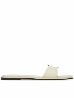 Ciabatte Flat Slide W/Ck Hw Big - Lth HW0HW02482 Écru