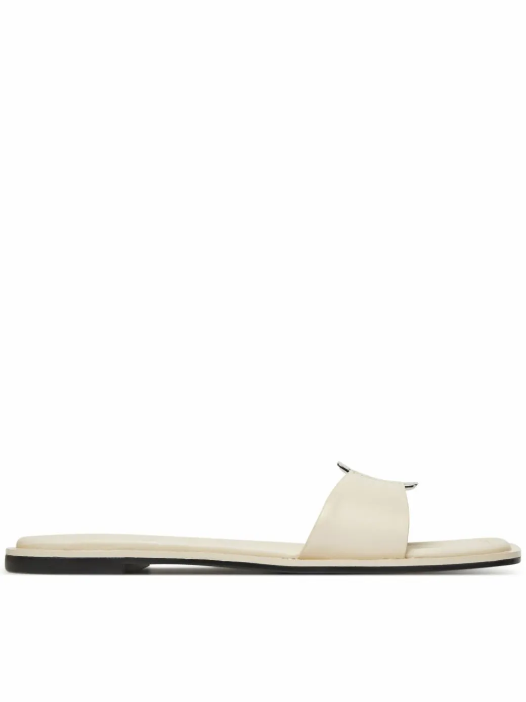 Ciabatte Flat Slide W/Ck Hw Big - Lth HW0HW02482 Écru