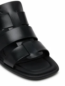 Ciabatte Heel Square Mg Lth YW0YW01702 Nero