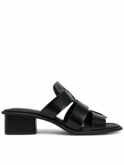 Ciabatte Heel Square Mg Lth YW0YW01702 Nero