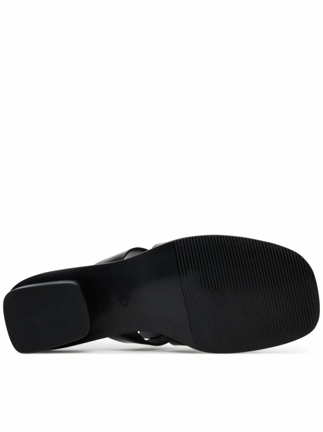 Ciabatte Heel Square Mg Lth YW0YW01702 Nero