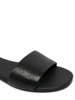 Ciabatte Org Flat Sndl One Bar Lth Aop HW0HW02857 Nero