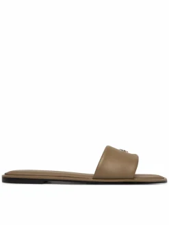 Ciabatte Round Flat Sndl Lth Bar Hw 2 HW0HW02925 Beige