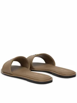 Ciabatte Round Flat Sndl Lth Bar Hw 2 HW0HW02925 Beige