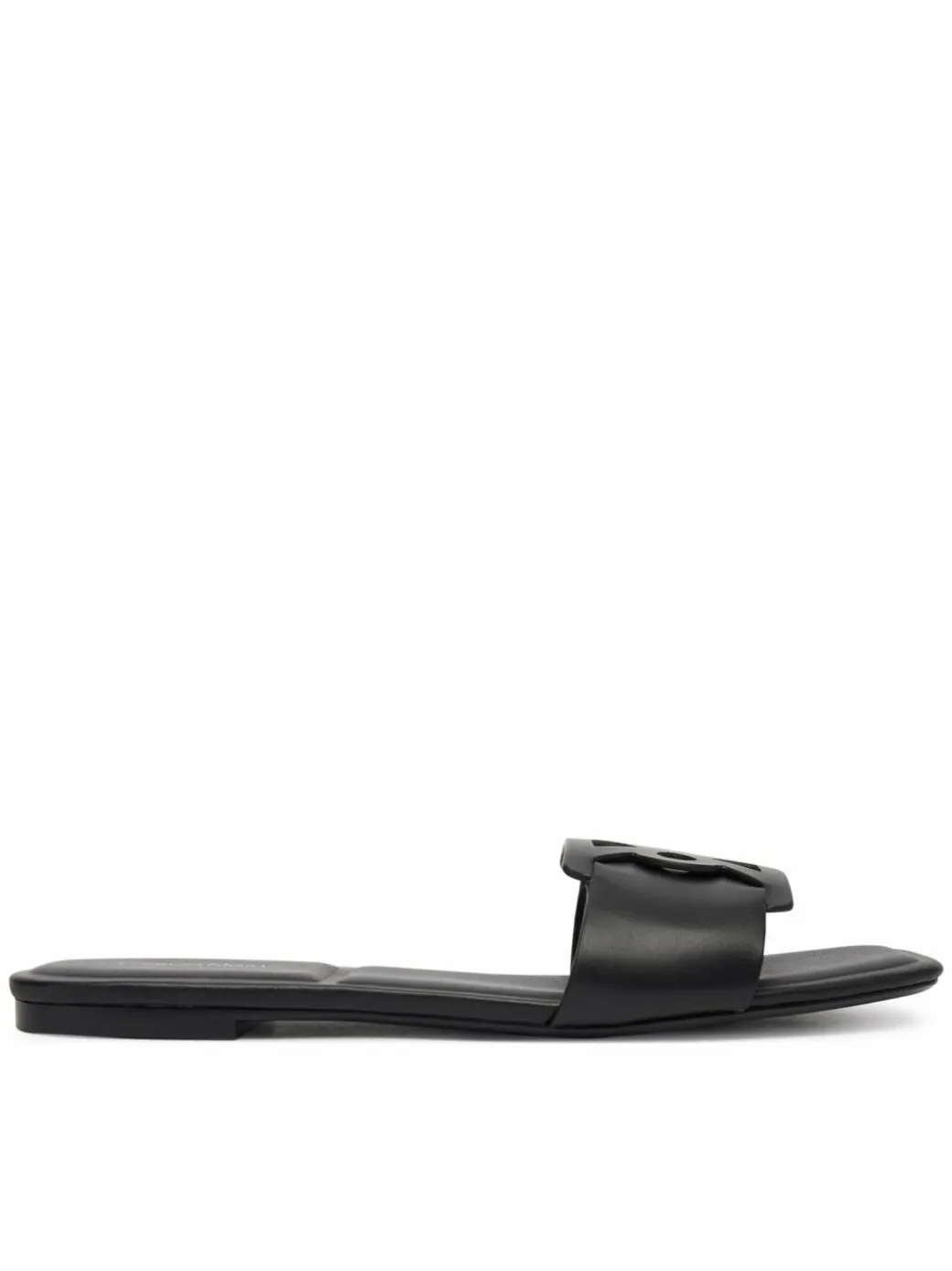 Ciabatte Square Flat Sandal Emblem HW0HW03128 Nero