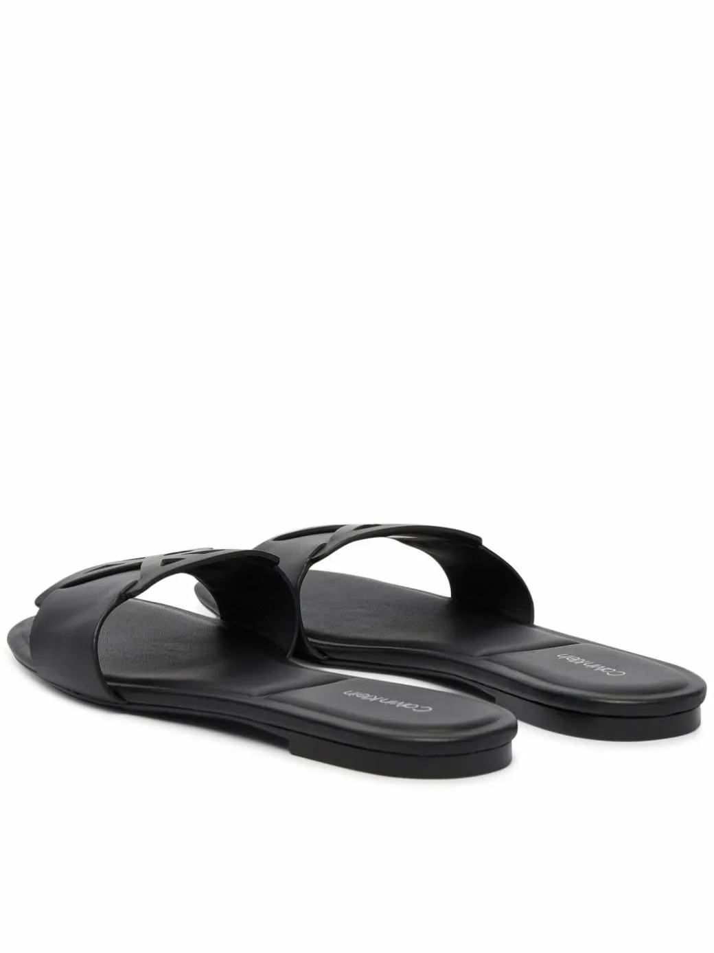 Ciabatte Square Flat Sandal Emblem HW0HW03128 Nero