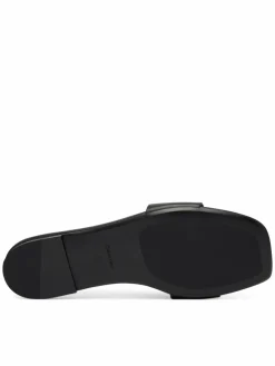 Ciabatte Square Flat Sandal Emblem HW0HW03128 Nero