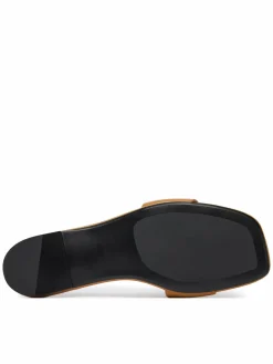 Ciabatte Square Flat Sandal Emblem HW0HW03128 Marrone