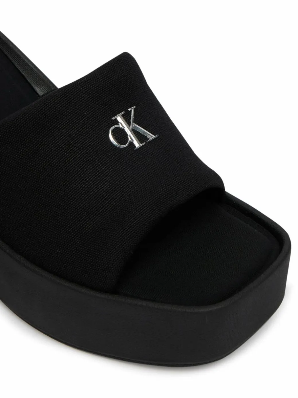Ciabatte Wedge 70 Sndl Canv Mg HW0HW03134 Nero