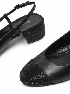 Décolleté Cap-Toe Pave Singback Pump 160256 Nero