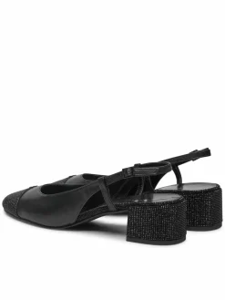 Décolleté Cap-Toe Pave Singback Pump 160256 Nero