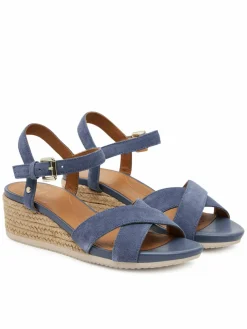 Espadrillas D Ischia Corda D55HHB 00020 C4005 Blu scuro