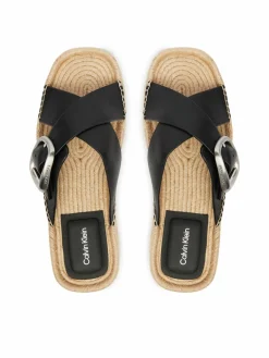 Espadrillas Flatf Espadrill Cross Lth Hdw HW0HW02892 Nero