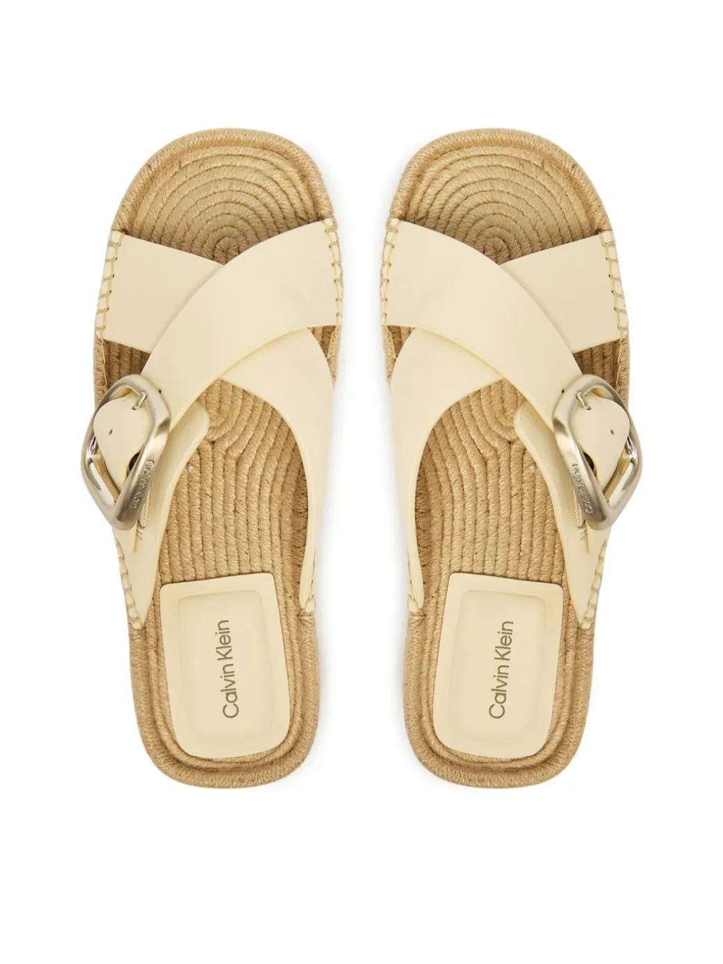 Espadrillas Flatf Espadrill Cross Lth Hdw HW0HW02892 Écru