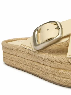 Espadrillas Flatf Espadrill Cross Lth Hdw HW0HW02892 Écru