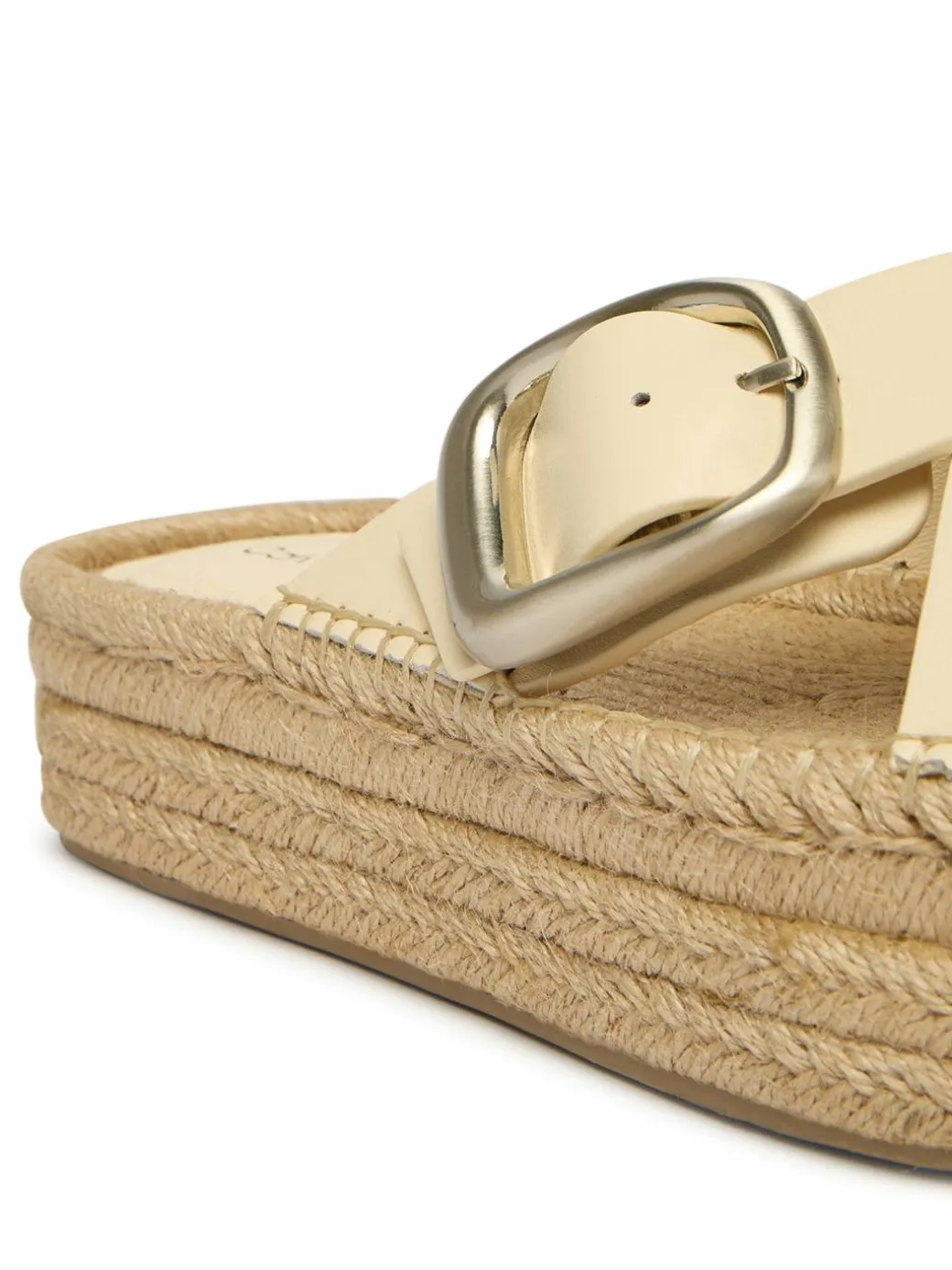 Espadrillas Flatf Espadrill Cross Lth Hdw HW0HW02892 Écru