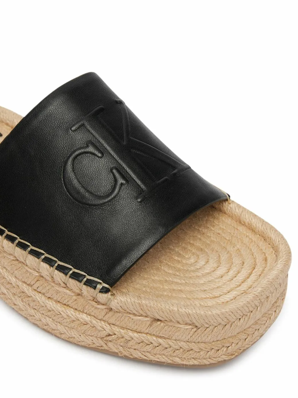 Espadrillas Flatf Espa Mule Lth Mg HW0HW03027 Nero