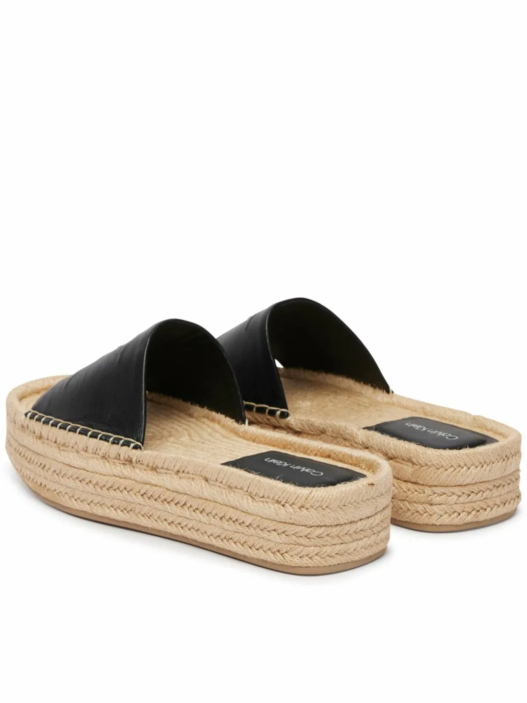 Espadrillas Flatf Espa Mule Lth Mg HW0HW03027 Nero