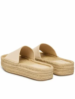 Espadrillas Flatf Espa Mule Lth Mg HW0HW03027 Beige